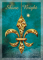 Fleur-de-lis Christmas Cards